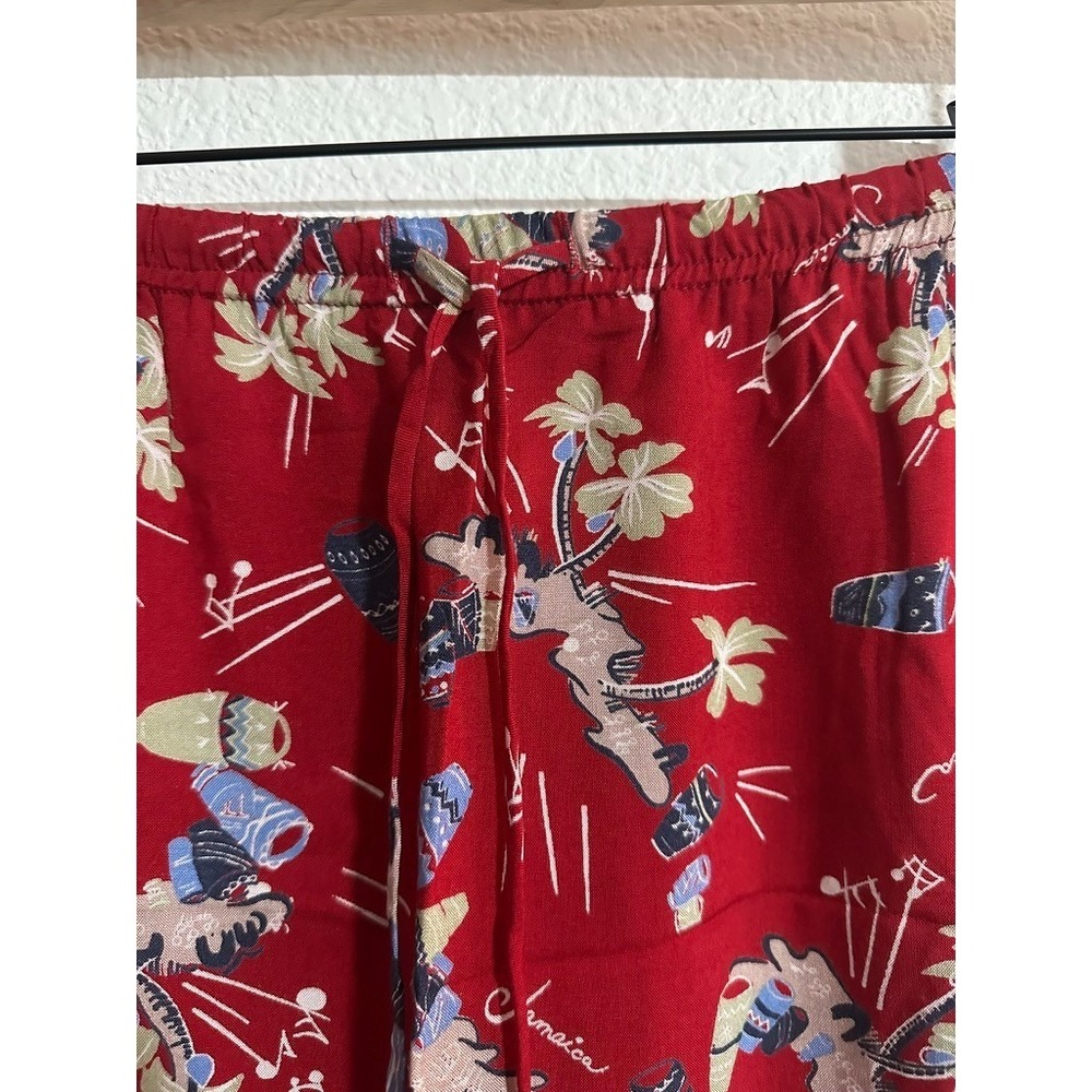 Vintage 2 Piece Set Medium‎ Skirt Long Sleeve Red Jamaica Island Life Vacation - Picture 8 of 12